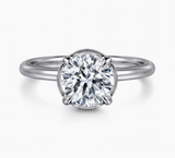 Gabriel & Co Catallina 14K White Gold Round Halo Diamond Engagement Ring