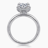 Gabriel & Co Catallina 14K White Gold Round Halo Diamond Engagement Ring