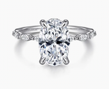 Gabriel & Co Adeena 14K White Gold Oval Hidden Halo Diamond Engagement Ring