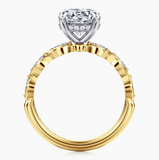 Gabriel & Co Claudia 14K White-Yellow Gold Round Diamond Engagement Ring