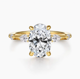 Gabriel & Co Carinna  14K Yellow Gold Oval Diamond Engagement Ring