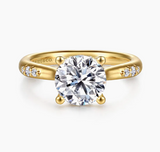 Gabriel & Co Carroline  14K Yellow Gold Round Diamond Engagement Ring