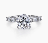 Gabriel & Co Joanie 14K White Gold Round Diamond Engagement Ring