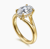 Gabriel & Co Sanah 14K Yellow Gold Split Shank Oval Diamond Engagement Ring