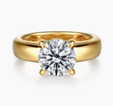 Gabriel & Co Reeve 14K Yellow Gold Round Diamond Engagement Ring