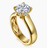 Gabriel & Co Reeve 14K Yellow Gold Round Diamond Engagement Ring
