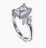 Gabriel & Co Caye 14K White Gold Emerald Cut Diamond Engagement Ring