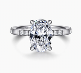 Gabriel & Co Leandra 14K White Gold Oval Diamond Engagement Ring