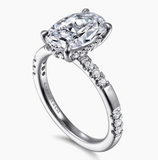 Gabriel & Co Leandra 14K White Gold Oval Diamond Engagement Ring
