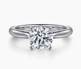 Gabriel & Co Lauren 14K White Gold Round Solitaire Diamond Engagement Ring