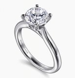 Gabriel & Co Lauren 14K White Gold Round Solitaire Diamond Engagement Ring