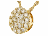 Allison Kaufman Cluster Diamond Yellow Gold Necklace NR65-1