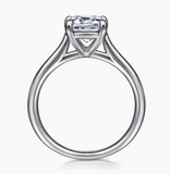 Gabriel & Co Anne 14K White Gold Emerald Cut Solitaire Diamond Engagement Ring