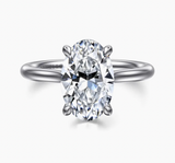 Gabriel & Co Badia 14K White Gold Oval Solitaire Diamond Engagement Ring