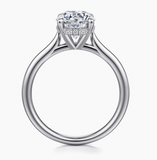 Gabriel & Co Badia 14K White Gold Oval Solitaire Diamond Engagement Ring