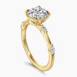 Gabriel & Co Marline 14K Yellow Gold Round Diamond Engagement Ring