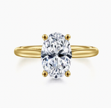 Gabriel & Co Azucena 14K Yellow Gold Oval Solitaire Diamond Engagement Ring