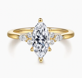 Gabriel & Co Arletta 14K Yellow Gold 6 Prong Marquise Shape Diamond Engagement Ring