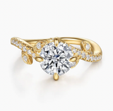 Gabriel & Co Darcie 14K Yellow Gold Round Diamond Engagement Ring