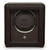 Wolf Cub Brown Single Watch Winder with Cover