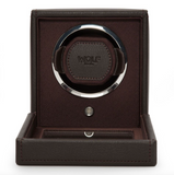 Wolf Cub Brown Single Watch Winder with Cover
