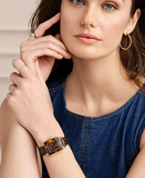 Michele Deco Sport Mid Tort Brown Leather Watch MWW06H000011