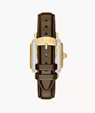 Michele Deco Sport Mid Tort Brown Leather Watch MWW06H000011