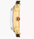 Michele Deco Sport Mid Tort Brown Leather Watch MWW06H000011