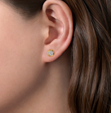 Gabriel & Co 14K Yellow-White Gold Round Bezel Set Diamond Pave Stud Earrings EG14094M45JJ