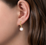 Gabriel & Co 14K Yellow Gold Pearls Drop Huggie Earrings-Bujukan EG14162Y4JPL