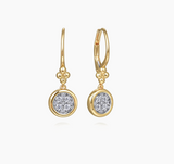 Gabriel & Co 14K White Yellow Gold Diamond Lever Back Earrings-Bujukan EG15016M45JJ