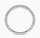 Gabriel & Co 14K White Gold Bujukan Bead and Diamond Stackable Ring LR51823W45JJ