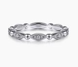 Gabirel & Co 14K White Gold Diamond Stackable Ring-Bujukan LR52157W45JJ