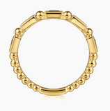 Gabriel & Co Stackable Ring 14K Yellow Gold Blue Sapphire LR52877Y4JSA