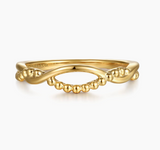 Gabriel & Co 14K Yellow Gold Bujukan Twisted Stackable Ring LR52878Y4JJJ