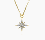 Gabriel & Co Pendant Necklace Starburst 14K Yellow Gold Diamond 0.25ct NK4847Y45JJ