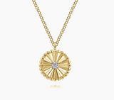 Gabriel & Co Diamond Cut - 14K White Yellow Gold Diamond Pendant Necklace-Bujukan NK6862M45JJ