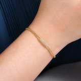 Gabriel & Co 14K Yellow Gold Bujukan Bead Bangle with Diamonds BG4119-6Y45JJ