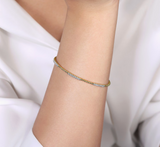 Gabriel & Co 14K Yellow Gold Bujukan Diamond Stations Bangle BG4217-6Y45JJ
