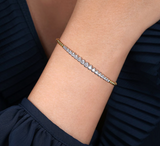Gabriel & Co 14K White and Yellow Gold Diamond Bujukan Bangle BG4896-6M45JJ