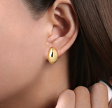 Gabriel & Co EG14393Y4JJJ 14K Yellow Gold Oval Huggie Earrings