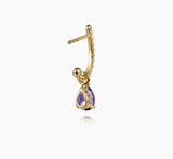 Gabriel & Co J Hoop Earrings 14K Yellow Gold Amethyst Bujukan EG15161Y4JAM