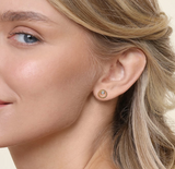 Gabriel & Co 14K Yellow Gold White Sapphire Stud Earrings- Bujukan EG15162Y4JWS