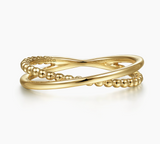 Gabriel & Co 14K Yellow Gold Bujukan Criss Cross Ring LR51876Y4JJJ