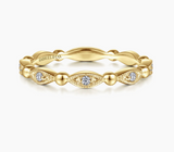 Gabriel & Co 14K Yellow Gold Bujukan Marquise Station Diamond Ring LR52157Y45JJ
