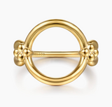 Gabriel & Co Bujukan Clover 14K Yellow Gold Bujukan Link Chain Ring LR52917Y4JJJ