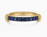 Gabriel & Co Stackable Ring 14K Yellow Gold Blue Sapphire Bujukan LR52922Y4JSA