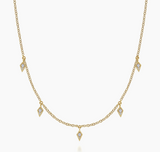 Gabriel & Co Layered Necklace Droplet 14K Yellow Gold Diamond 0.05ct NK6468Y45JJ