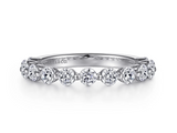 Gabriel & Co Devinne - 14K White Gold Single Prong Diamond Anniversary Band - 1 ct