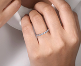 Gabriel & Co Devinne - 14K White Gold Single Prong Diamond Anniversary Band - 1 ct